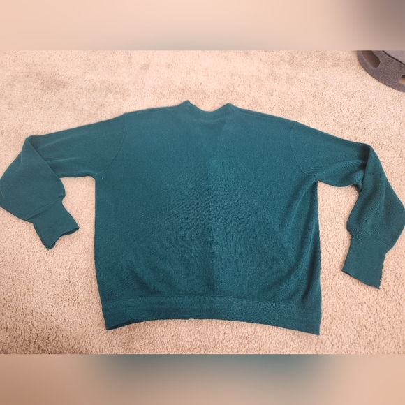 Womens Knit Vintage Sweater Lord Jeff Green Cardigan Size XL #Q372 - Picture 7 of 7